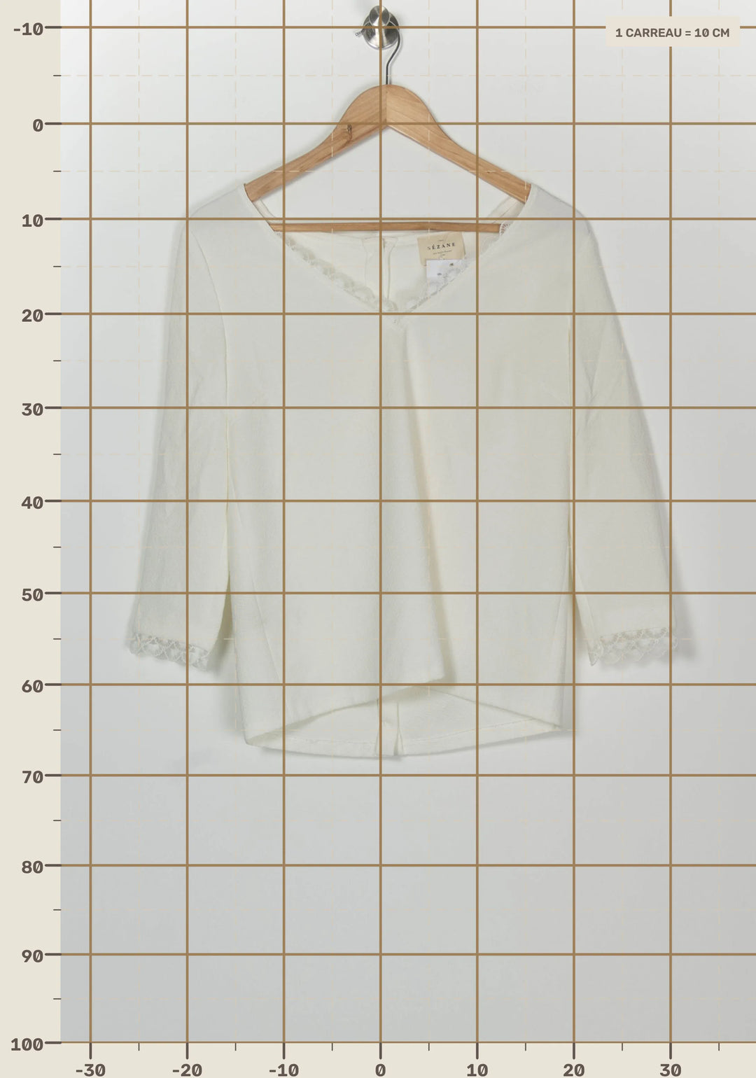Chemisier Beige - Taille XS/34 de la marque Sézane | PARAD108248 - Vendu par Paradigme - Image 4