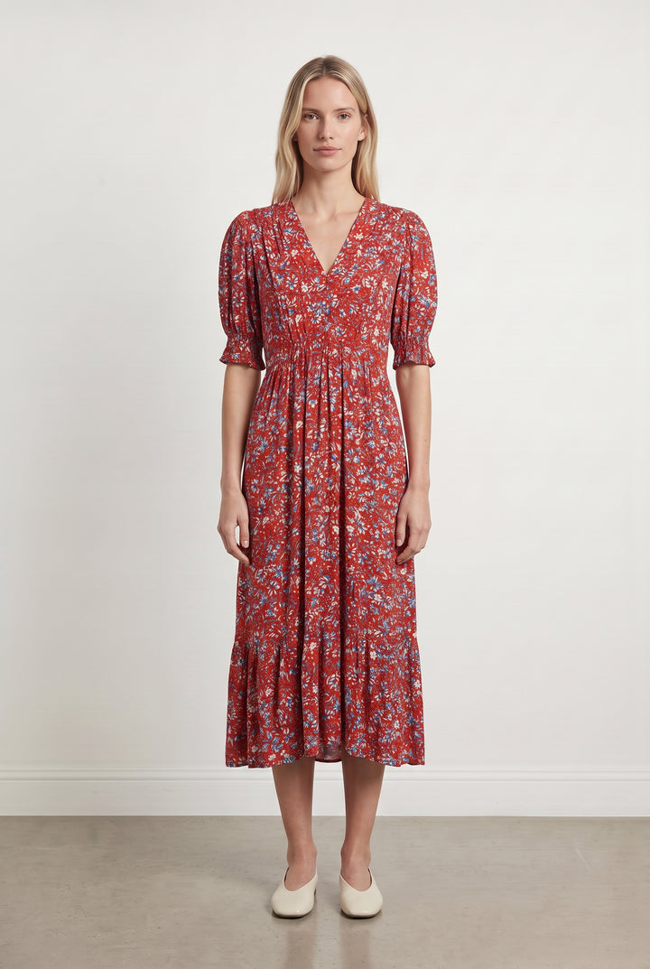 Robe Longue Rouge et Blanche - Taille XS/34 de la marque Opullence | PARAD108249 - Vendu par Paradigme - Image 1