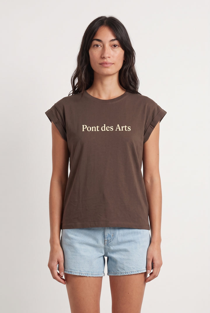 Tee-shirt Manches Courtes Marron - Taille S/36 de la marque Grace & Mila | PARAD108250 - Vendu par Paradigme - Image 1