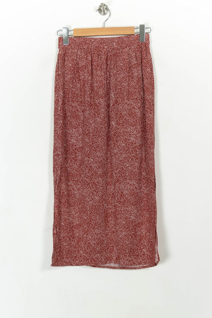 Jupe Longue Bordeaux et Blanche - Taille S/36 de la marque Des petits hauts | PARAD108251 - Vendu par Paradigme - Image 4