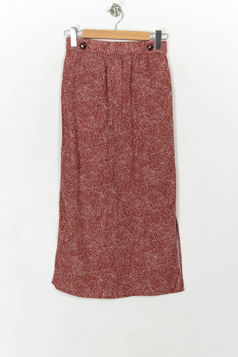 Jupe Longue Bordeaux et Blanche - Taille S/36 de la marque Des petits hauts | PARAD108251 - Vendu par Paradigme - Image 2