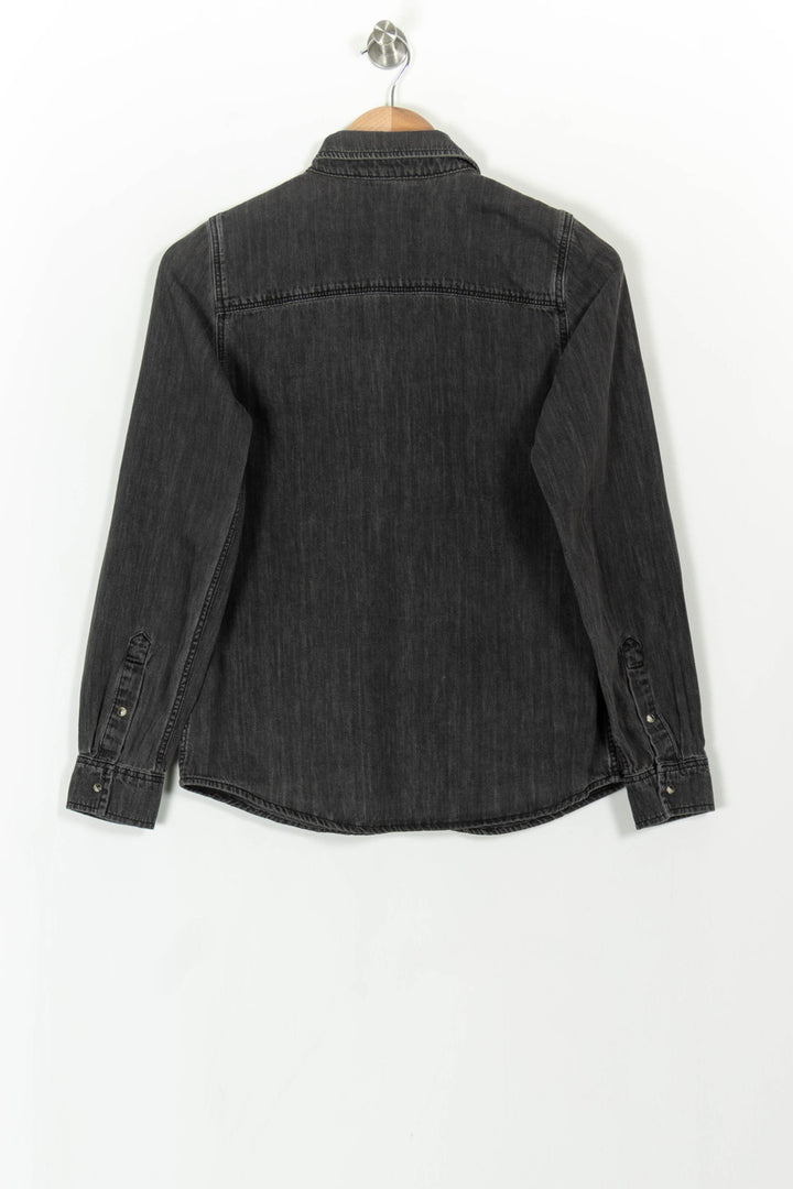 Chemise en Jean Grise - Taille XS/34 de la marque Sézane | PARAD108260 - Vendu par Paradigme - Image 4
