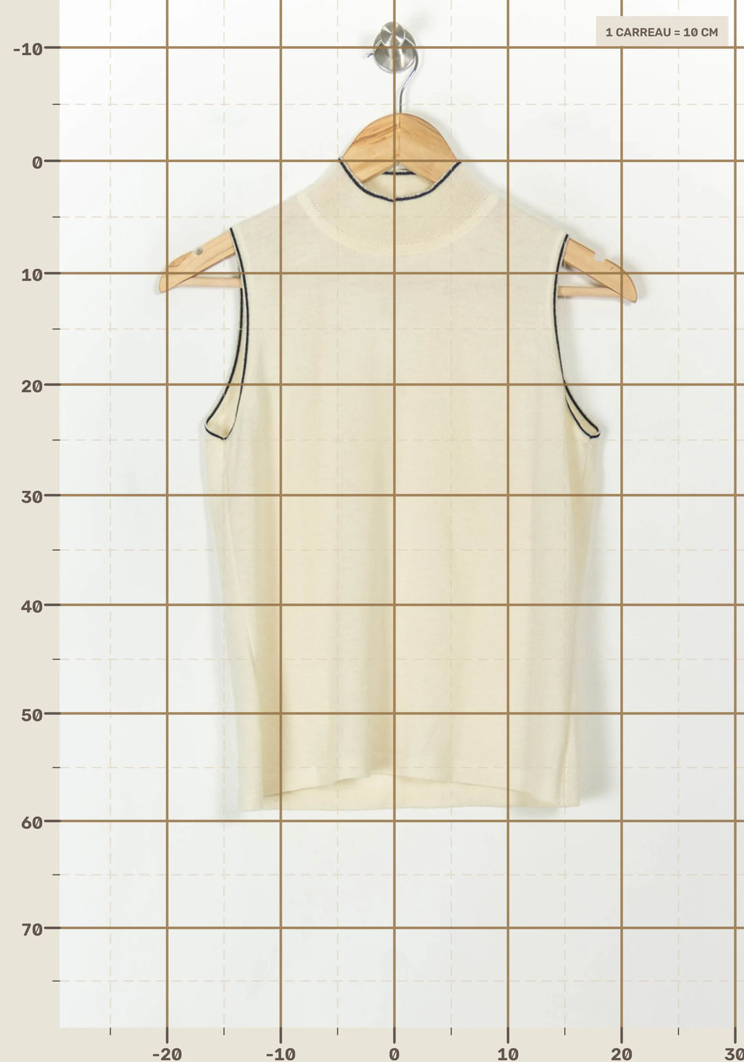 Débardeur Beige - Taille L/40 de la marque Rodier | PARAD108267 - Vendu par Paradigme - Image 4