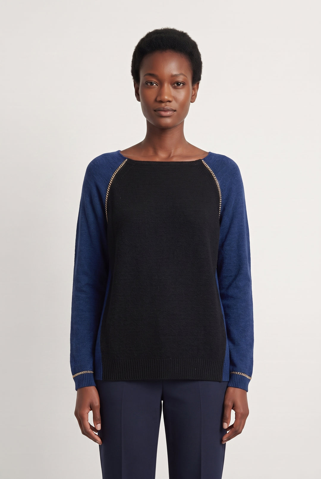 Pull Bleu et Noir - Taille S/36 de la marque Maje | PARAD108269 - Vendu par Paradigme - Image 1