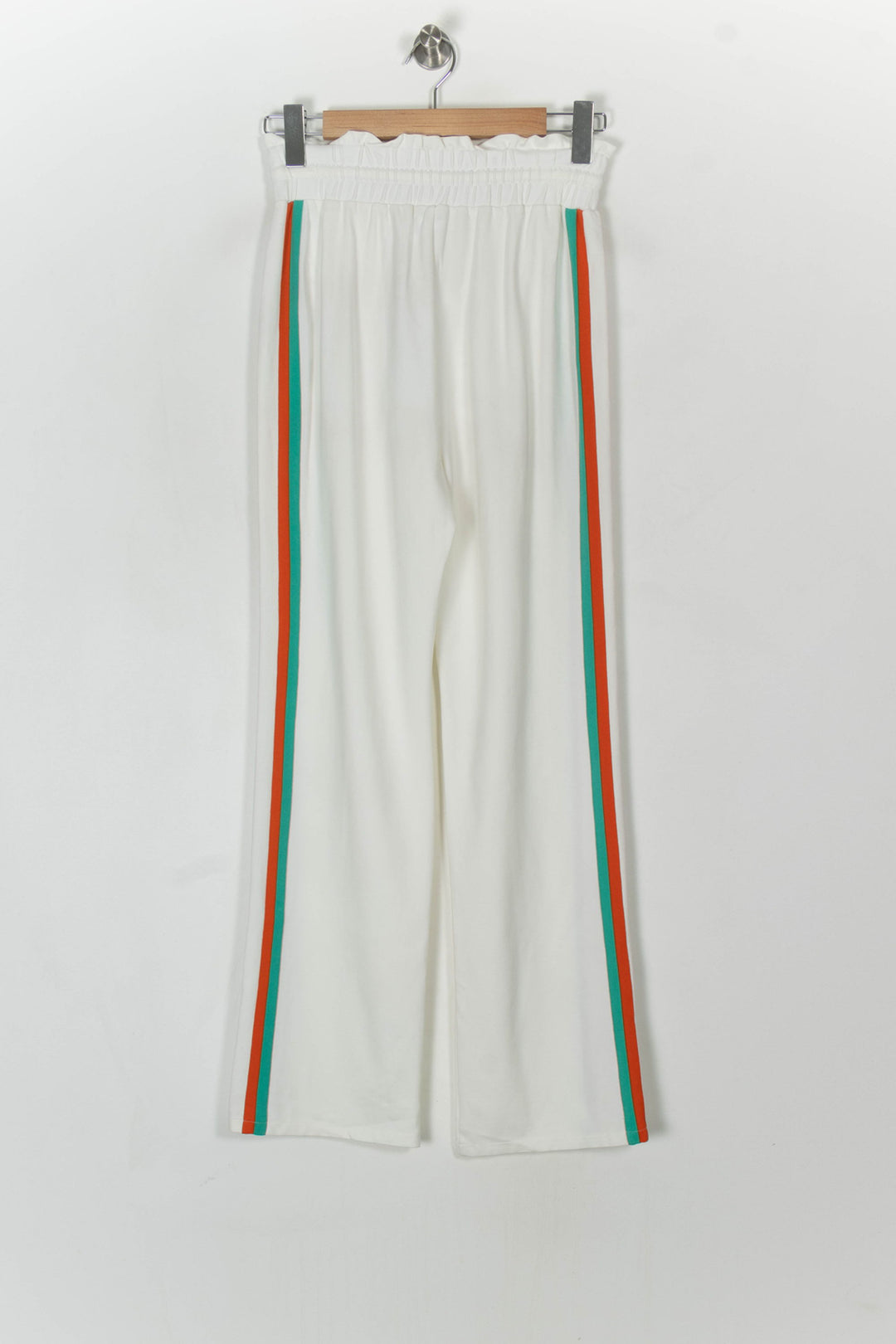 Pantalon Blanc avec bandes Vert et Rouge - Taille XS/34 de la marque Claudie Pierlot | PARAD108271 - Vendu par Paradigme - Image 5