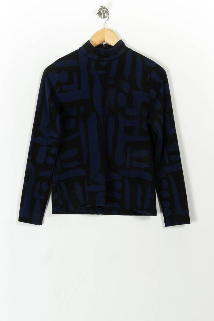 Sous pull Bleu et Noir - Taille M/38 de la marque La Fée Maraboutée | PARAD108279 - Vendu par Paradigme - Image 2