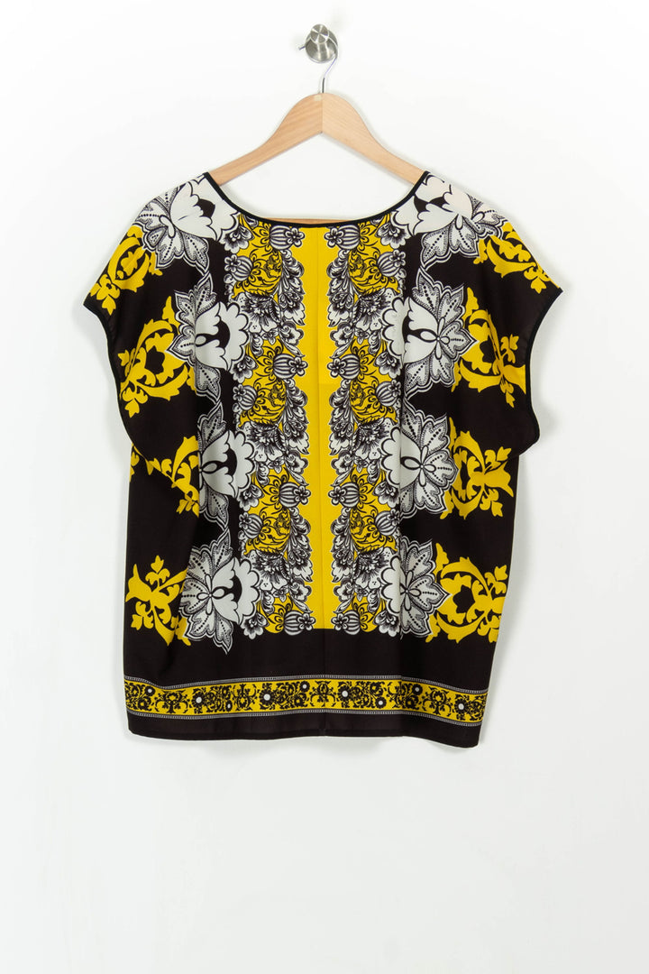 Blouse Noire et Jaune - Taille M/38 de la marque Indies | PARAD108288 - Vendu par Paradigme - Image 4