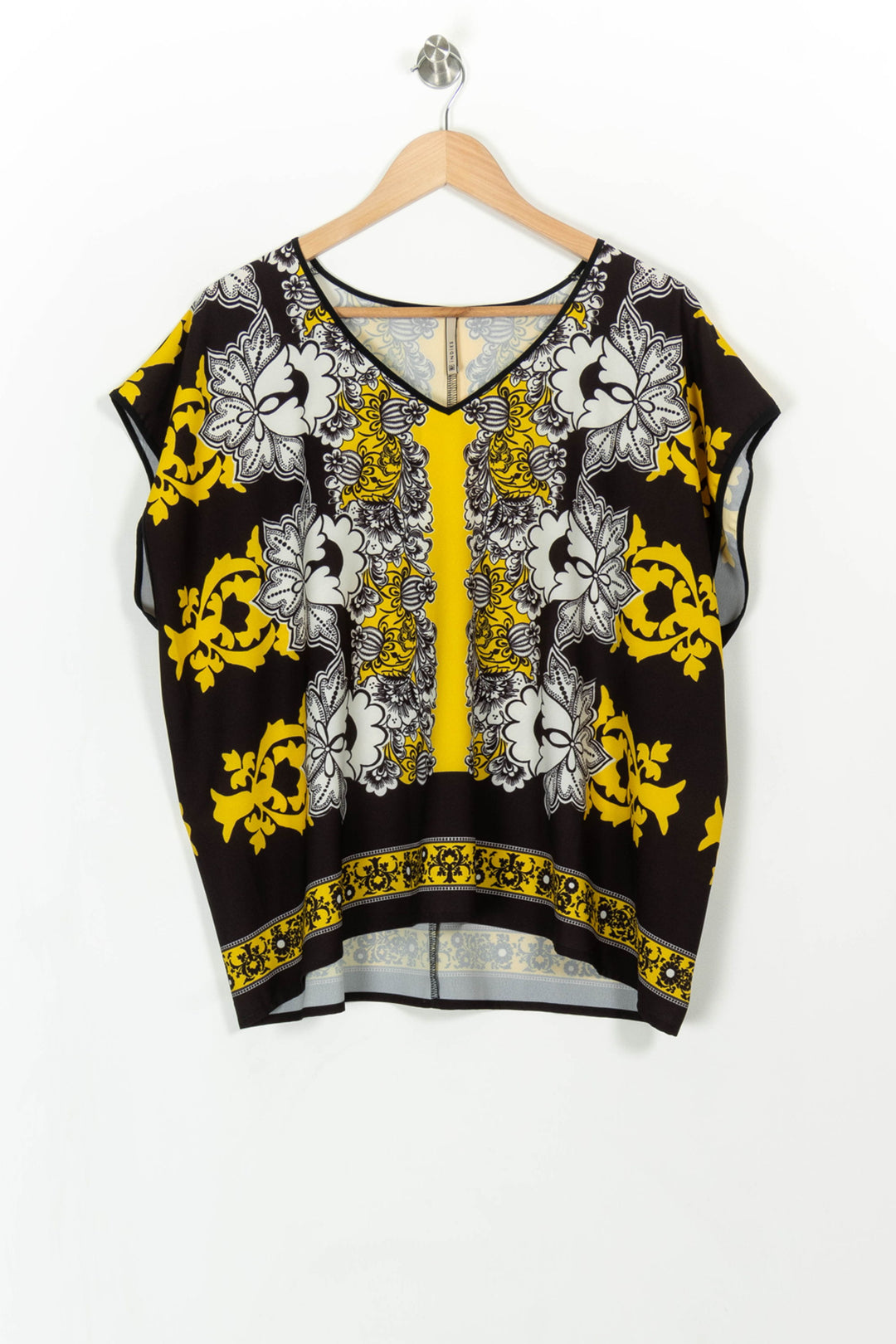Blouse Noire et Jaune - Taille M/38 de la marque Indies | PARAD108288 - Vendu par Paradigme - Image 2