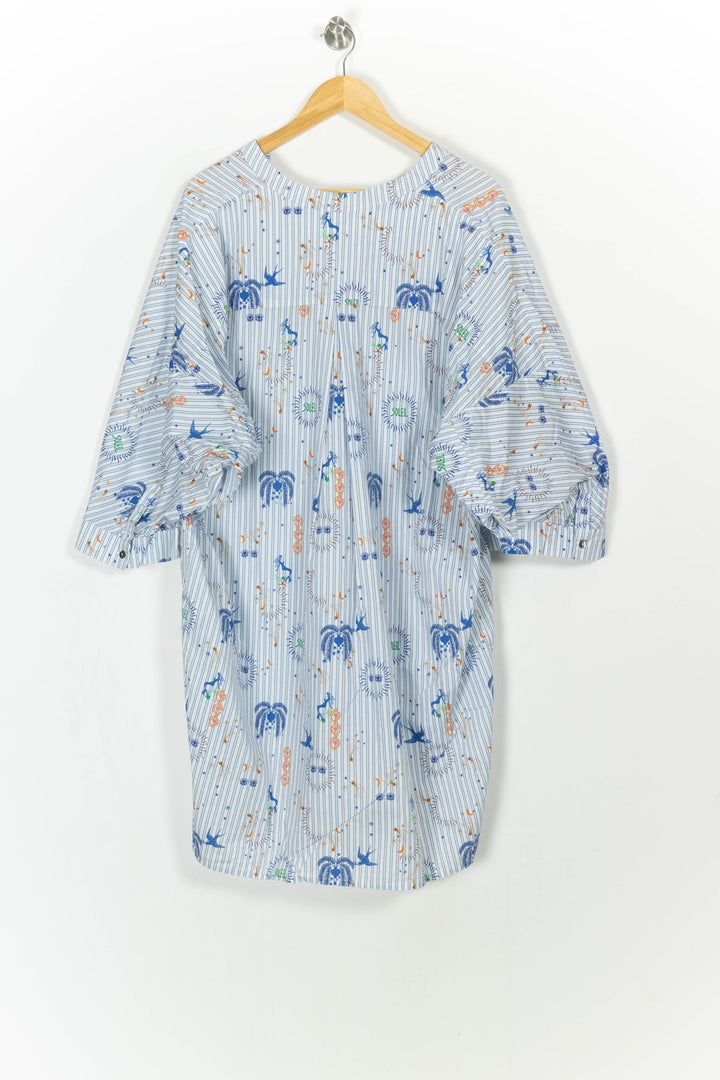 Robe Chemise Bleue - Taille L/40 de la marque Indies | PARAD108290 - Vendu par Paradigme - Image 4