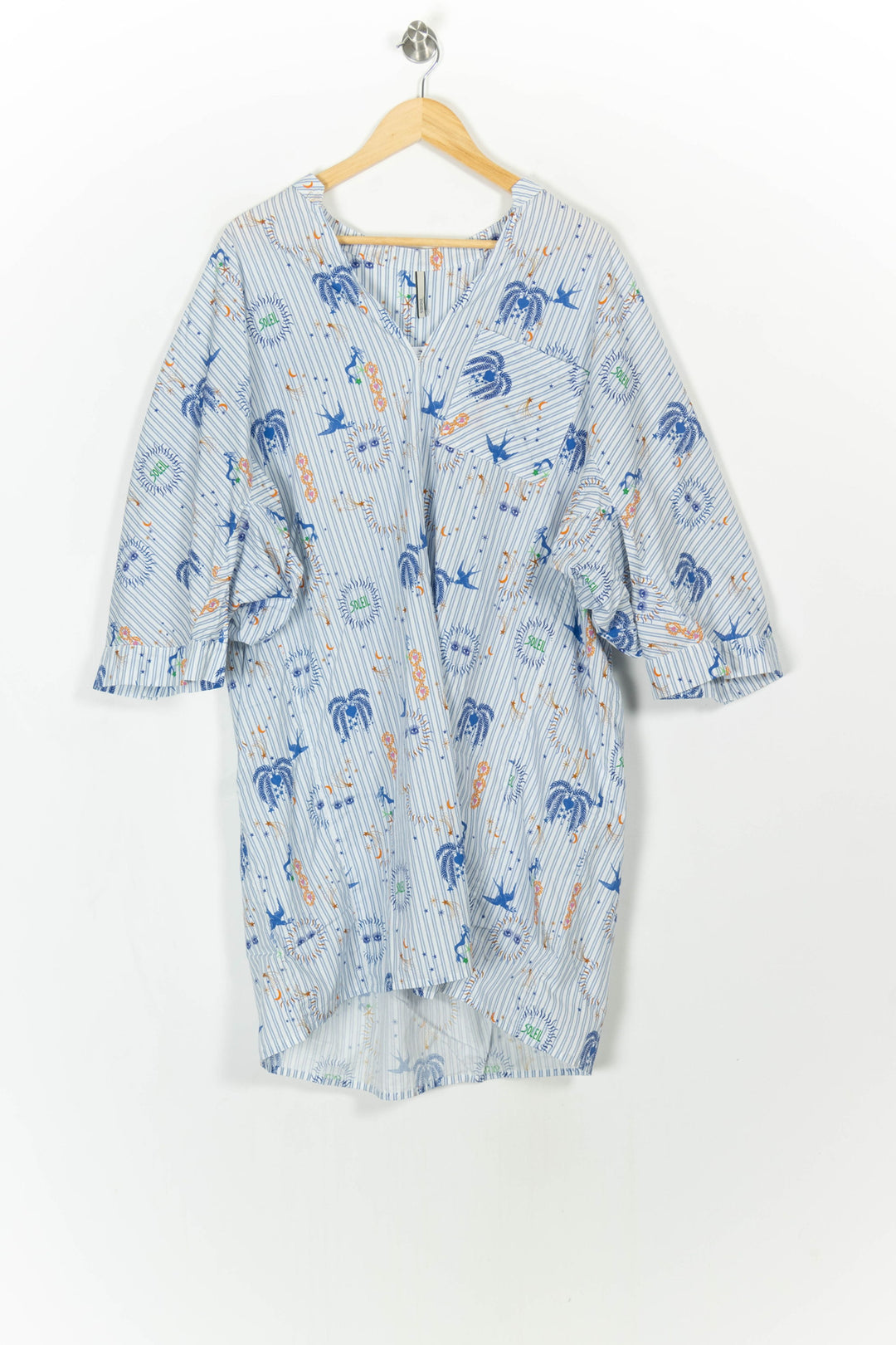 Robe Chemise Bleue - Taille L/40 de la marque Indies | PARAD108290 - Vendu par Paradigme - Image 2