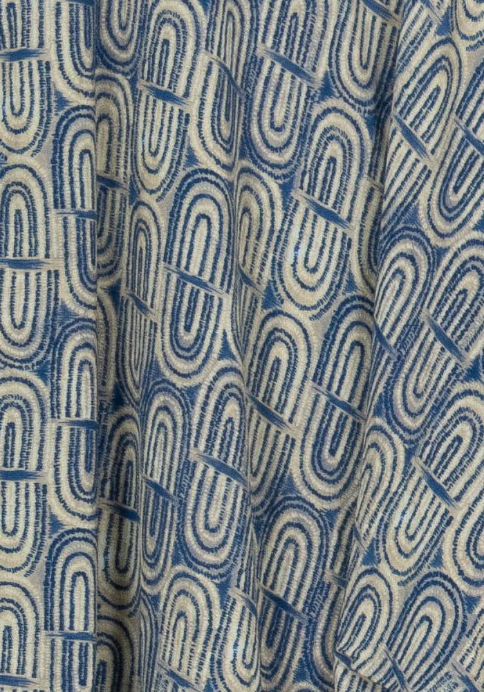 Blouse Bleue et Beige - Taille L/40 de la marque Indies | PARAD108292 - Vendu par Paradigme - Image 3