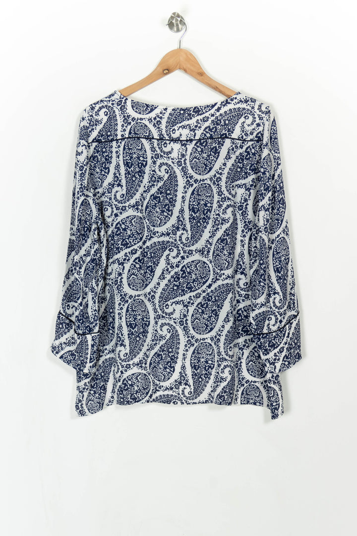 Blouse Bleu et Blanche - Taille XXXL/46 de la marque Indies | PARAD108294 - Vendu par Paradigme - Image 4