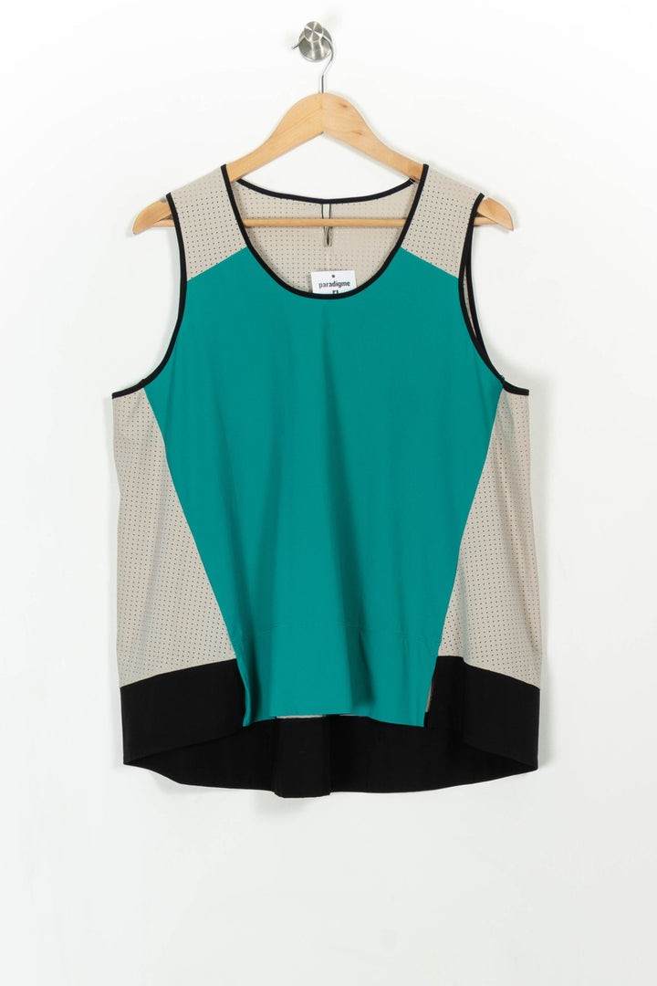 Débardeur Vert Beige et Noir - Taille XXXL/46 de la marque Indies | PARAD108295 - Vendu par Paradigme - Image 2