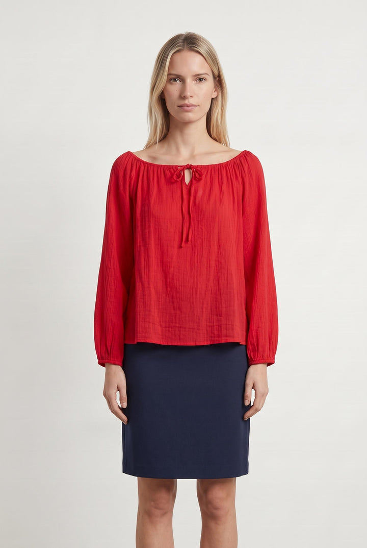 Blouse Rouge - Taille T.U. de la marque Agnès b. | PARAD108307 - Vendu par Paradigme - Image 1