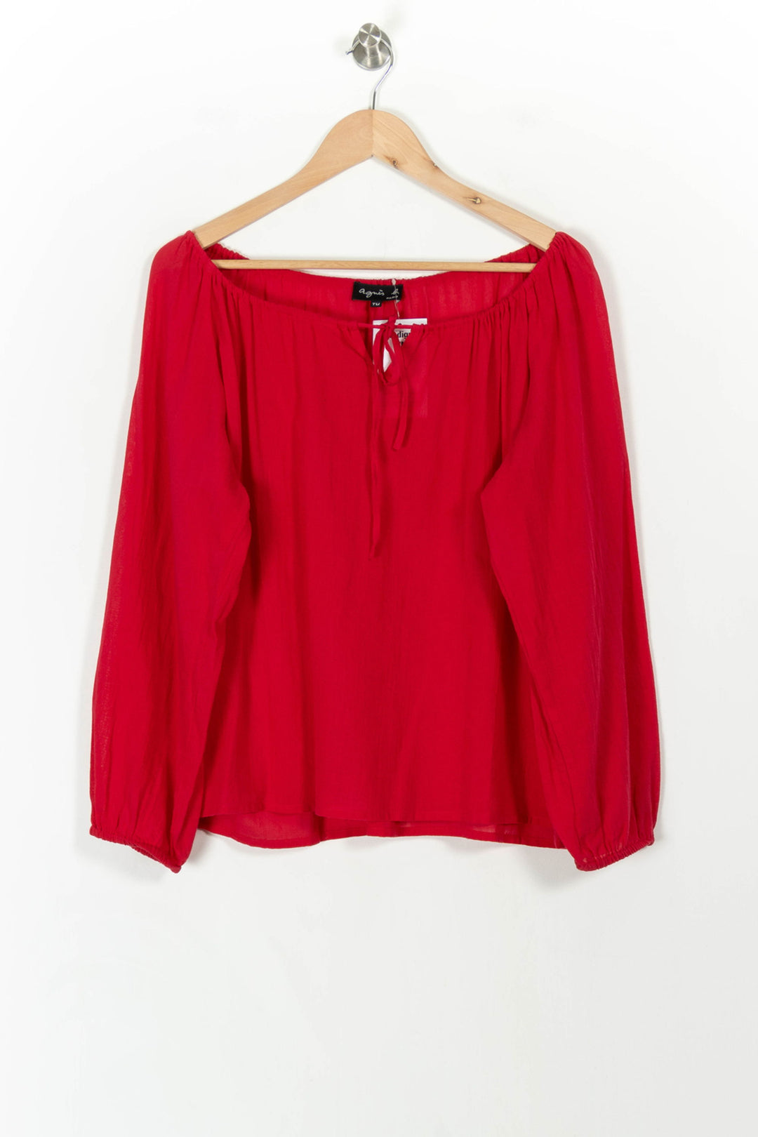 Blouse Rouge - Taille T.U. de la marque Agnès b. | PARAD108307 - Vendu par Paradigme - Image 2