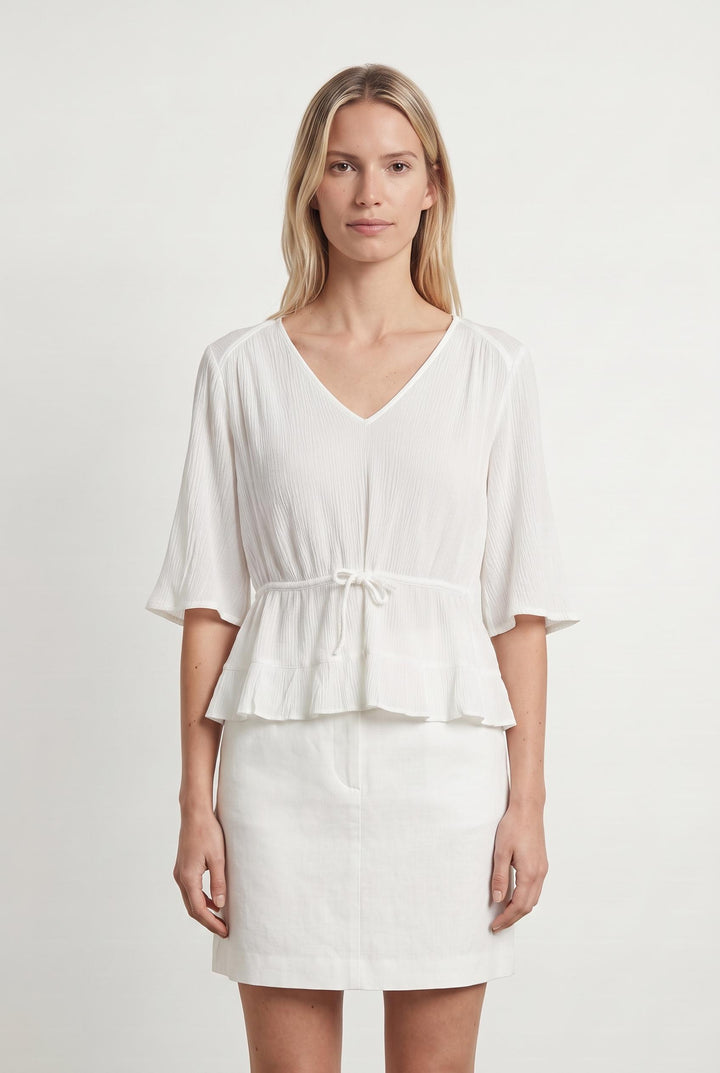 Blouse Blanche - Taille M/38 de la marque ba&sh | PARAD108309 - Vendu par Paradigme - Image 1
