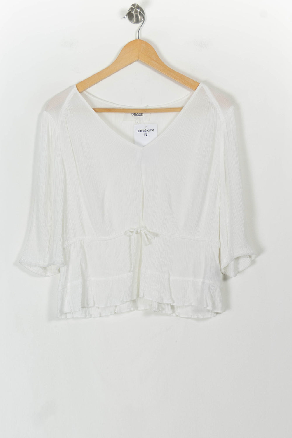 Blouse Blanche - Taille M/38 de la marque ba&sh | PARAD108309 - Vendu par Paradigme - Image 2
