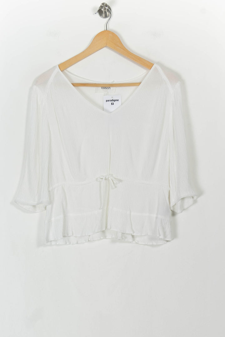 Blouse Blanche - Taille M/38 de la marque ba&sh | PARAD108309 - Vendu par Paradigme - Image 2