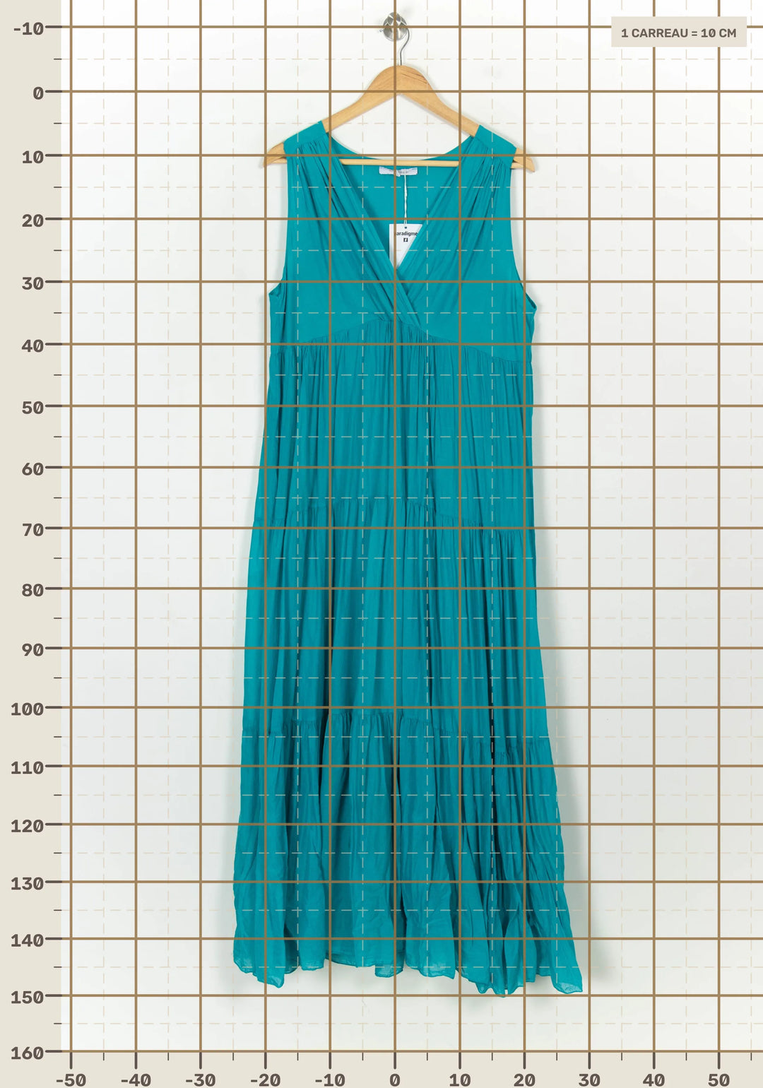 Robe Longue Bleue - Taille XXL/44 de la marque La Fée Maraboutée | PARAD108320 - Vendu par Paradigme - Image 4