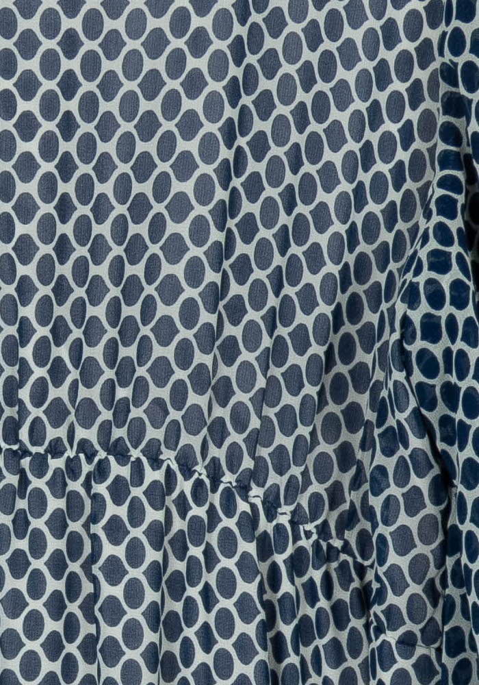 Robe Longue Bleue et Blanche - Taille XXXL/46 de la marque Indies | PARAD108324 - Vendu par Paradigme - Image 3