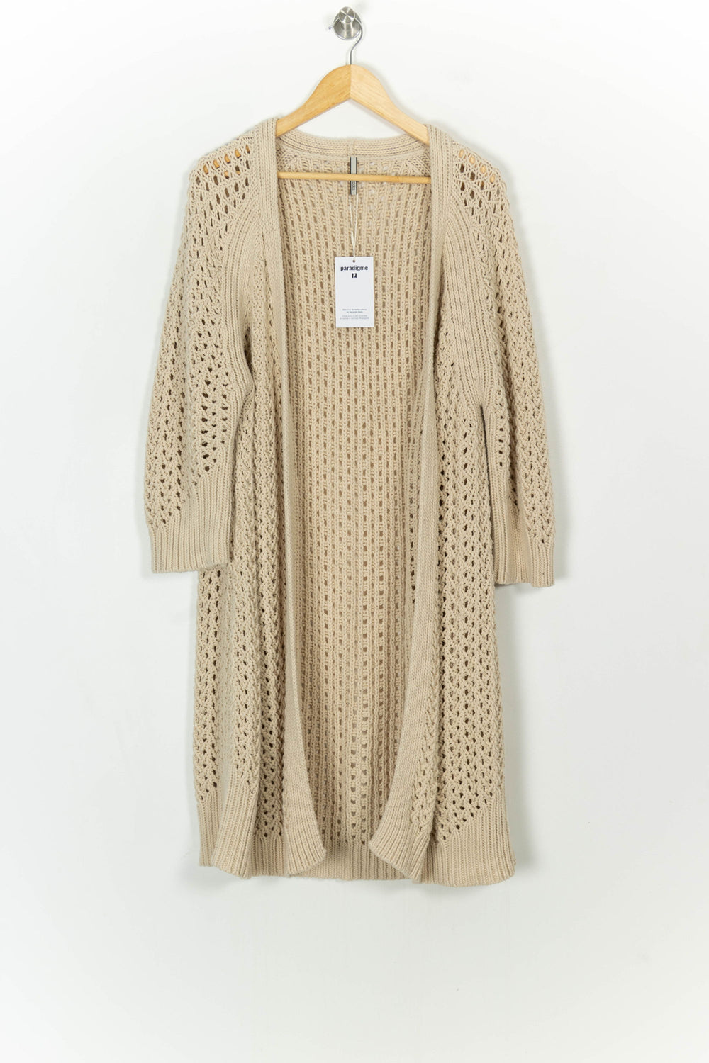 Cardigan Beige - Taille L/40 de la marque Indies | PARAD108330 - Vendu par Paradigme - Image 2
