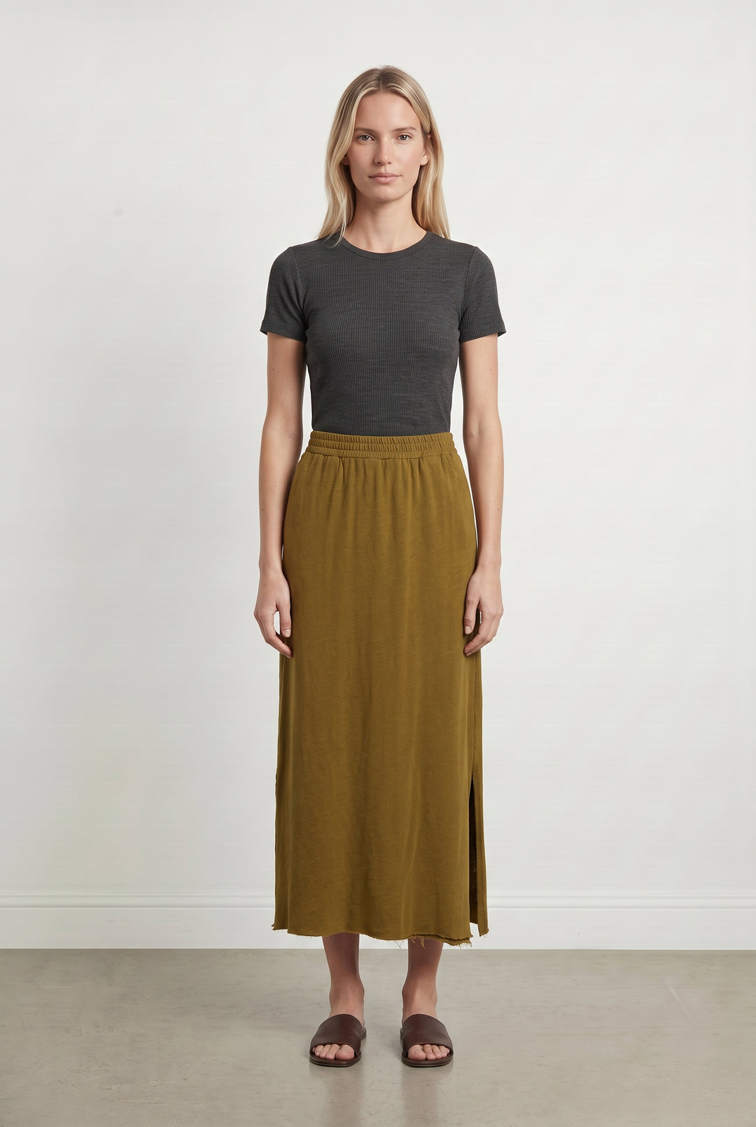 Jupe Longue Verte - Taille S/36 de la marque American Vintage | PARAD108335 - Vendu par Paradigme - Image 1