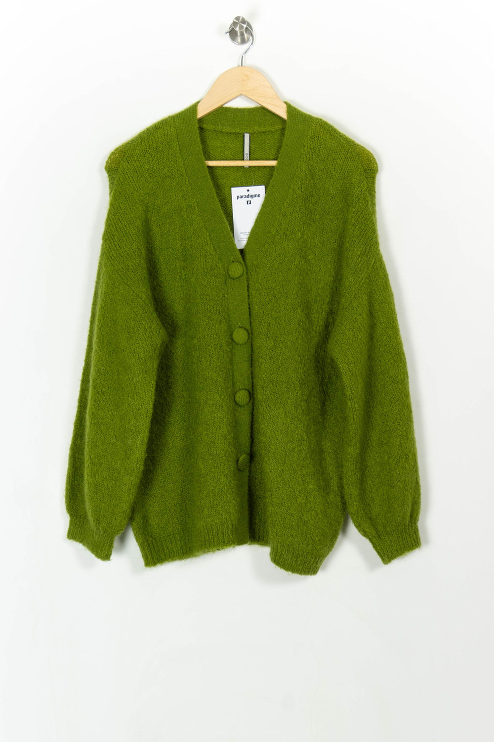 Cardigan Vert - Taille S/36 de la marque Indies | PARAD108337 - Vendu par Paradigme - Image 2