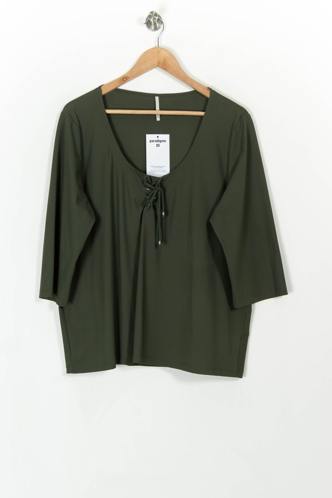 Blouse Verte - Taille XXXL/46 de la marque Indies | PARAD108340 - Vendu par Paradigme - Image 2