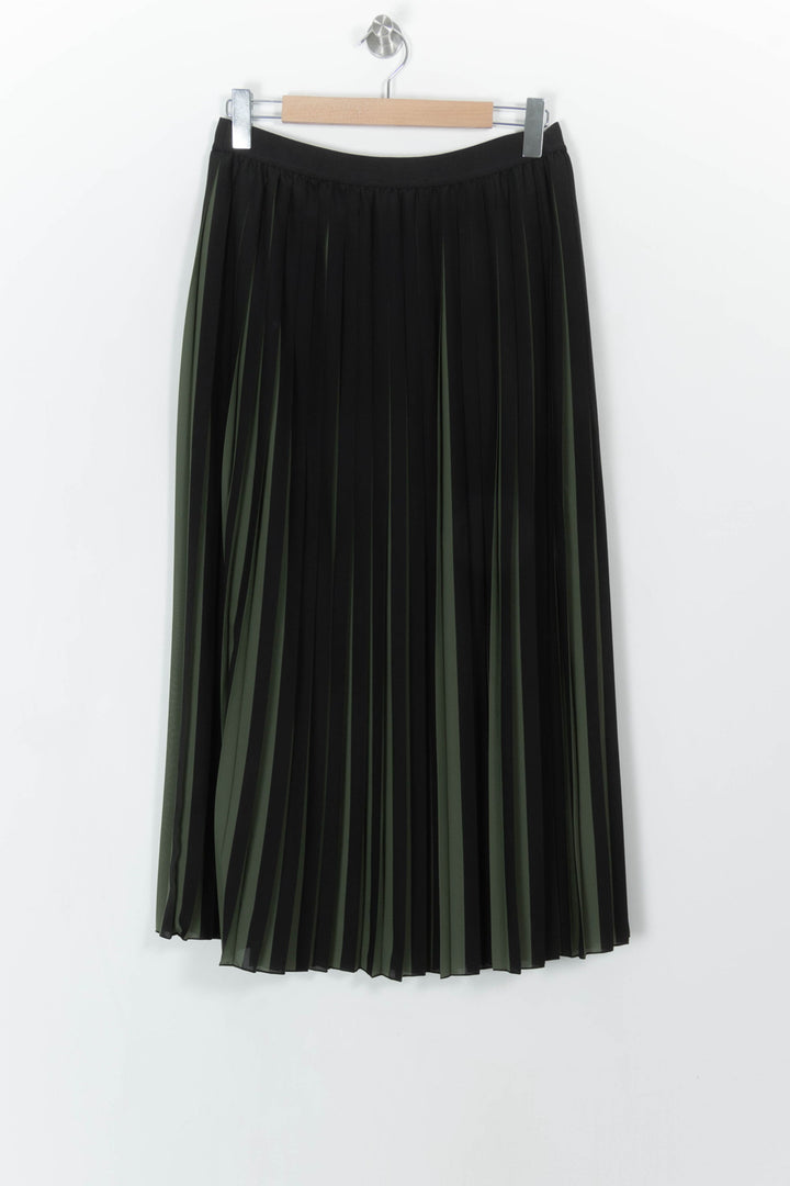 Jupe Plissée Noire et Verte - Taille L/40 de la marque Weekend Max Mara | PARAD108341 - Vendu par Paradigme - Image 4