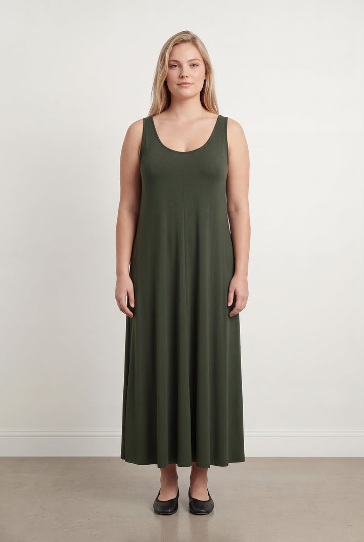 Robe Longue Verte - Taille XXXL/46 de la marque Indies | PARAD108343 - Vendu par Paradigme - Image 1