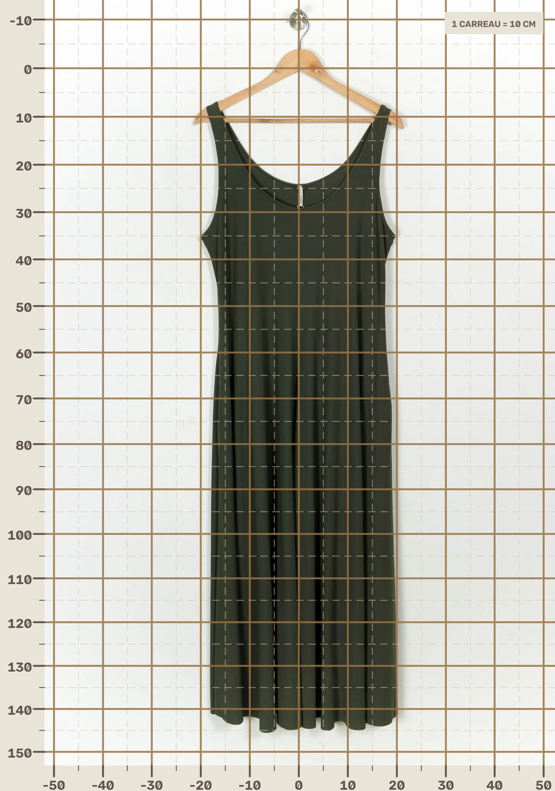 Robe Longue Verte - Taille XXXL/46 de la marque Indies | PARAD108343 - Vendu par Paradigme - Image 4