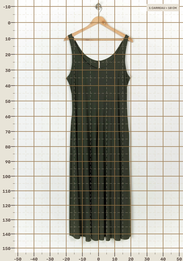 Robe Longue Verte - Taille XXXL/46 de la marque Indies | PARAD108343 - Vendu par Paradigme - Image 4