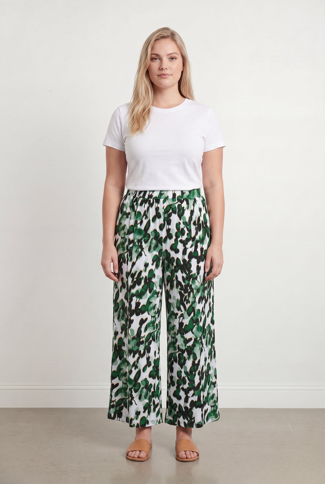 Pantalon Large Vert et Blanc - Taille XXXL/46 de la marque Indies | PARAD108344 - Vendu par Paradigme - Image 1