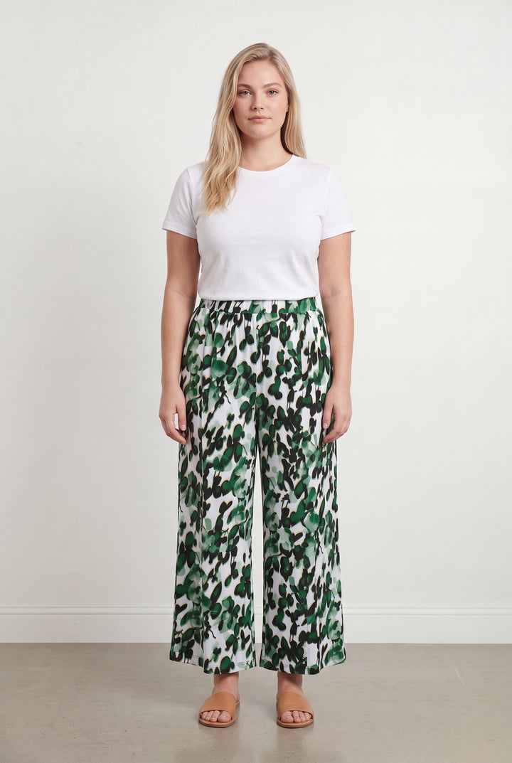 Pantalon Large Vert et Blanc - Taille XXXL/46 de la marque Indies | PARAD108344 - Vendu par Paradigme - Image 1