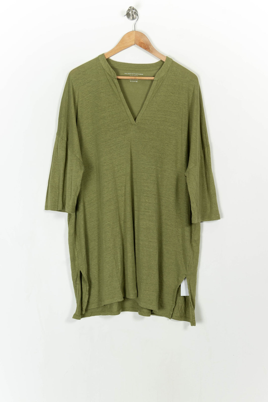 Tunique Verte - Taille XL/42 de la marque Majestic Filatures | PARAD108346 - Vendu par Paradigme - Image 2