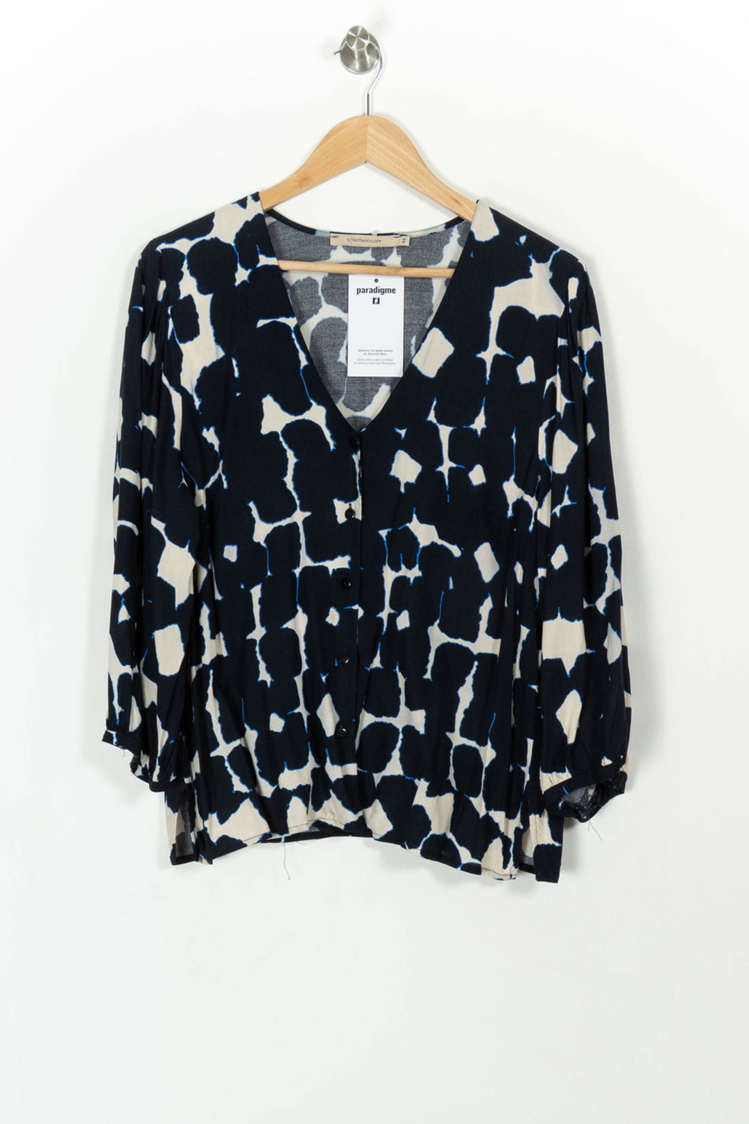 Blouse Noir et Blanc - Taille XXL/44 de la marque La Fée Maraboutée | PARAD108350 - Vendu par Paradigme - Image 2
