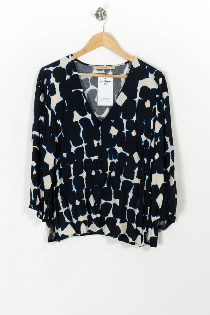 Blouse Noir et Blanc - Taille XXL/44 de la marque La Fée Maraboutée | PARAD108350 - Vendu par Paradigme - Image 2
