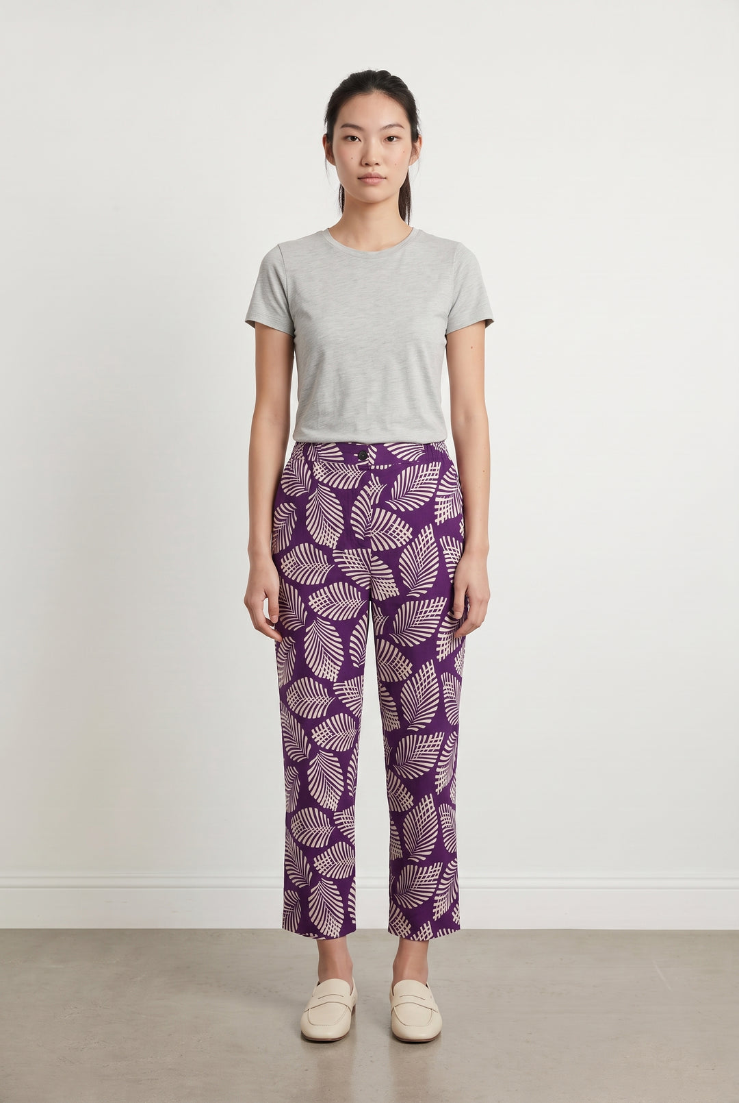 Pantalon Violet et Blanc - Taille M/38 de la marque Chloé Stora | PARAD108357 - Vendu par Paradigme - Image 1
