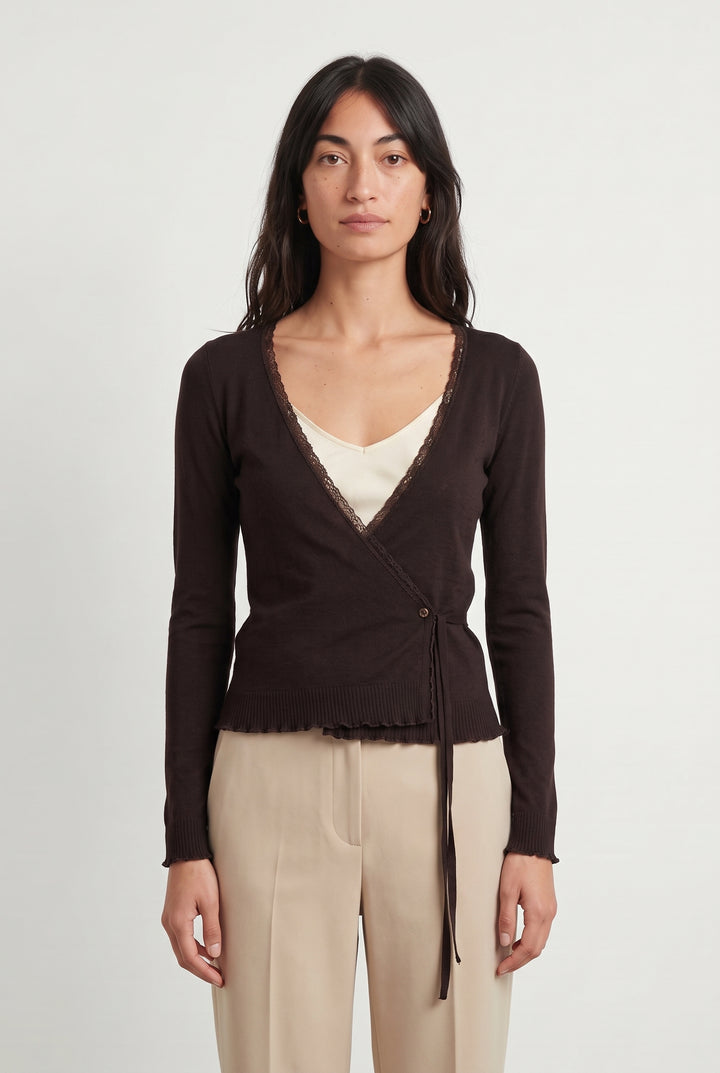Cache-cœur Marron - Taille S/36 de la marque Sud express | PARAD108363 - Vendu par Paradigme - Image 1