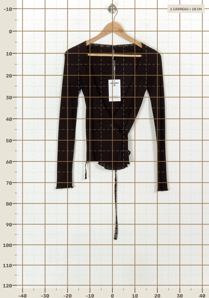 Cache-cœur Marron - Taille S/36 de la marque Sud express | PARAD108363 - Vendu par Paradigme - Image 4