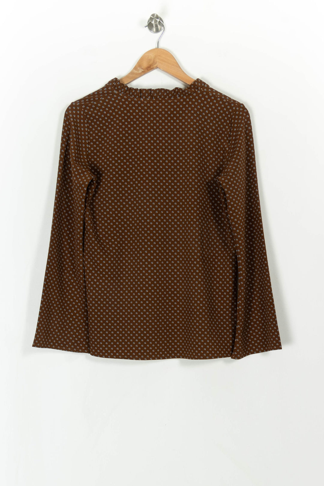 Blouse Marron et Blanche - Taille M/38 de la marque La Fée Maraboutée | PARAD108372 - Vendu par Paradigme - Image 4