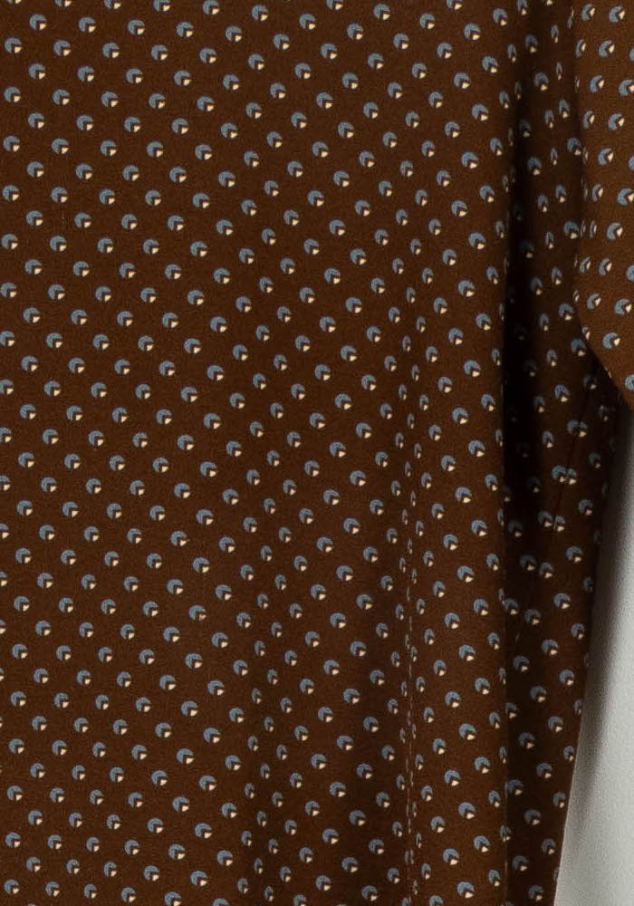 Blouse Marron et Blanche - Taille M/38 de la marque La Fée Maraboutée | PARAD108372 - Vendu par Paradigme - Image 3