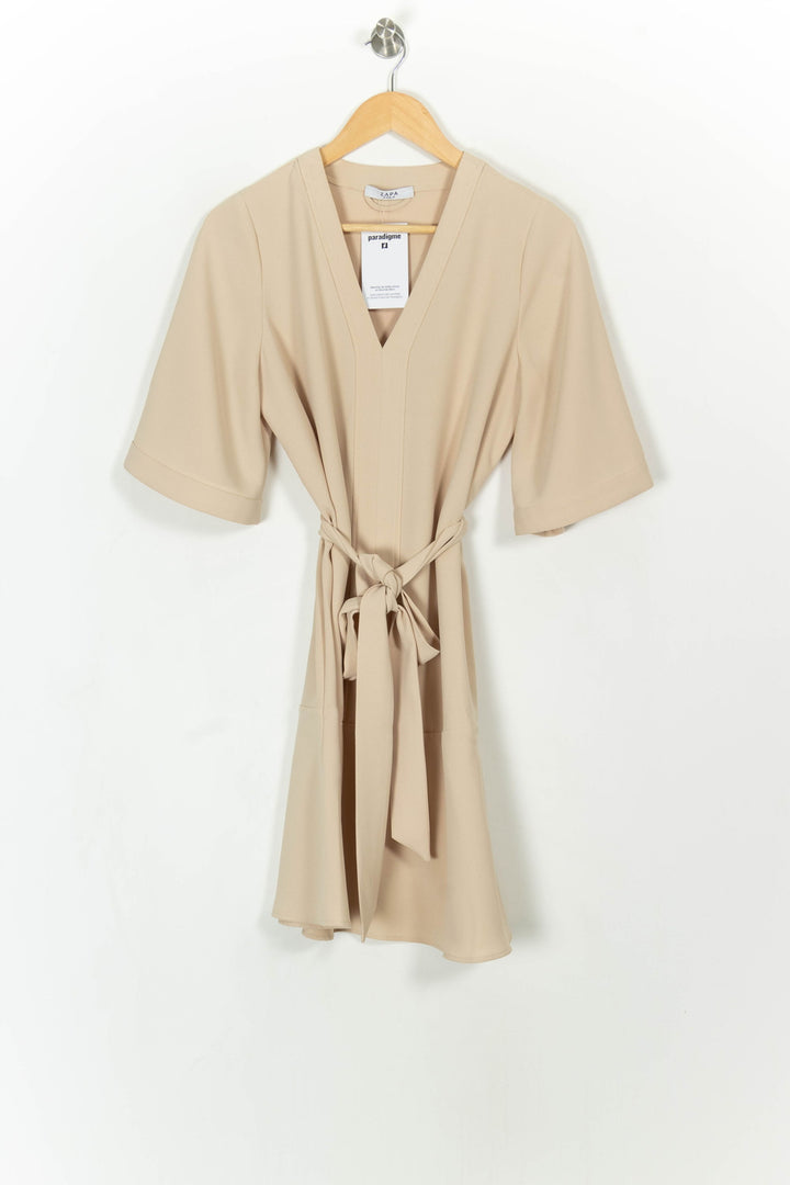 Robe Portefeuille Beige - Taille XS/34 de la marque ZAPA | PARAD108375 - Vendu par Paradigme - Image 2