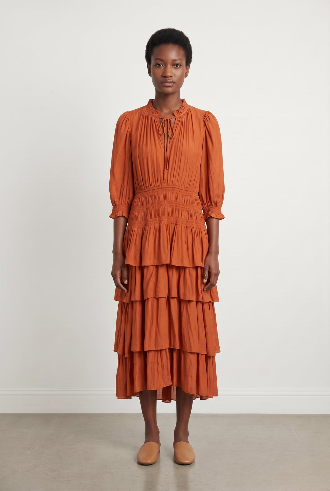 Robe Longue Orange - Taille S/36 de la marque Maje | PARAD108378 - Vendu par Paradigme - Image 1