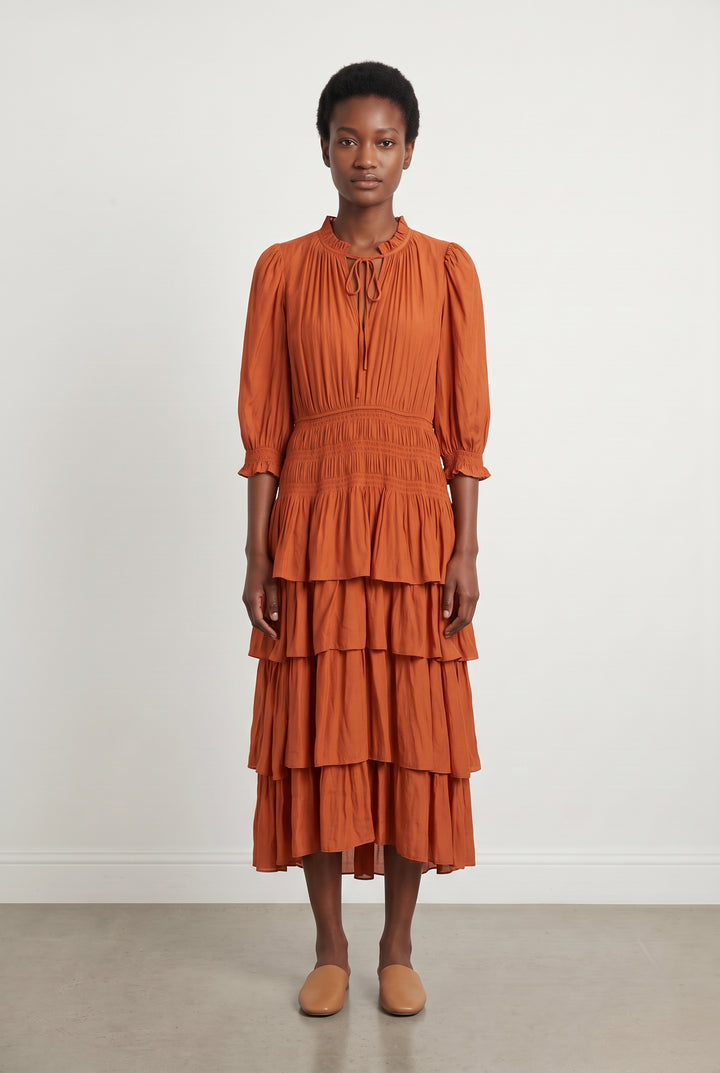Robe Longue Orange - Taille S/36 de la marque Maje | PARAD108378 - Vendu par Paradigme - Image 1