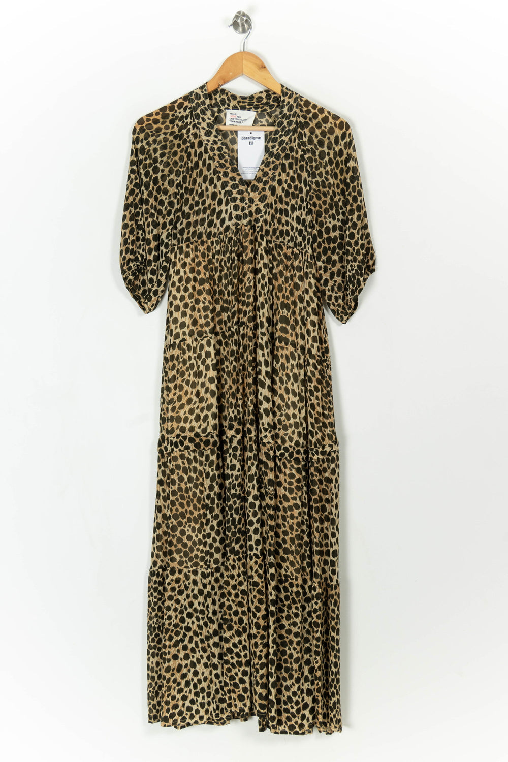 Robe longue léopard multicolore - Taille XS/34 de la marque Léon & Harper | PARAD108379 - Vendu par Paradigme - Image 2