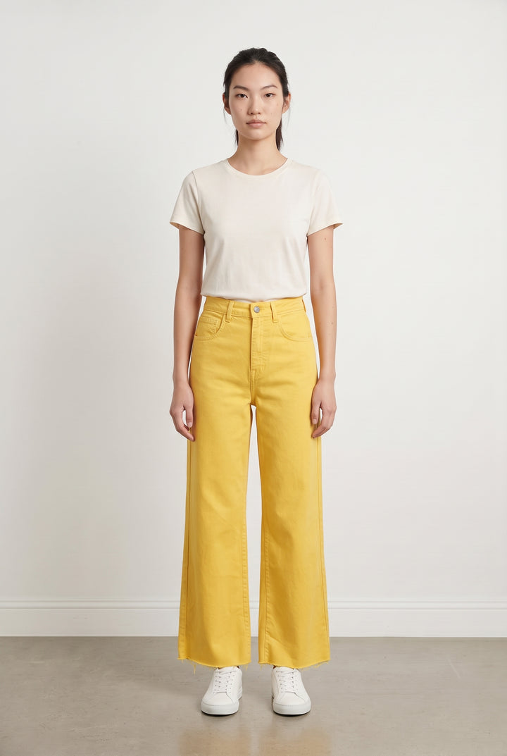 Jean Évasé Jaune - Taille XS/34 de la marque Parisienne et Alors | PARAD108384 - Vendu par Paradigme - Image 1