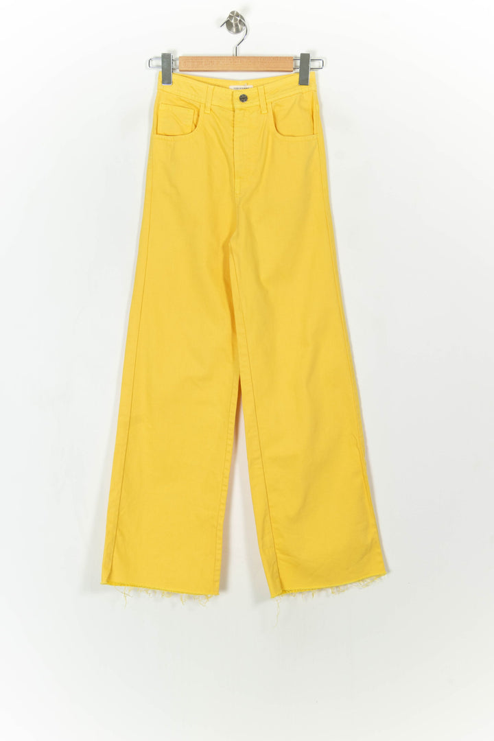 Jean Évasé Jaune - Taille XS/34 de la marque Parisienne et Alors | PARAD108384 - Vendu par Paradigme - Image 2