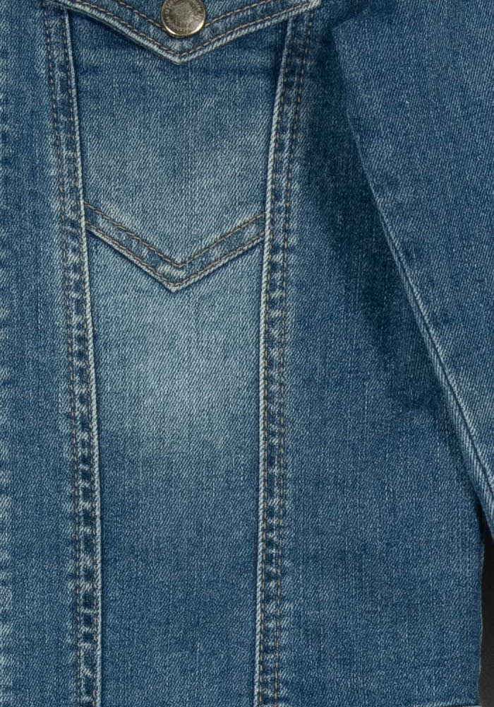 Veste en Jean Bleue - Taille S/36 de la marque La Fée Maraboutée | PARAD108386 - Vendu par Paradigme - Image 3