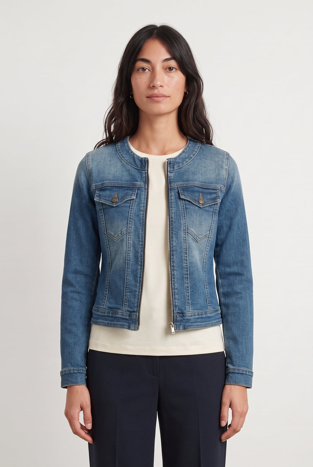 Veste en Jean Bleue - Taille S/36 de la marque La Fée Maraboutée | PARAD108386 - Vendu par Paradigme - Image 1